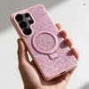 Dėklas Oem Case for iPhone 17 Quartz Circle Stand Mag Cover pink