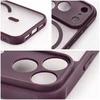 OEM dėklas iPhone 18 Pro / 17 Pro, pilnai matinis, su MagSafe suderinamas dangtelis, bordinė spalva