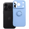 Oem dėklas, skirtas iPhone 18 Pro / 17 Pro, silikoninis su žiediniu apšvietimu, mėlynas