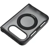Case for iPhone Duo Forcell F-Protect 4sD-i Smoke Hybrid Kickstand Premium compatible with MagSafe juodas