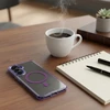 Oem Dėklas na Samsung A07 / A08 Frame Clear Hybrid Mag Cover zgodny su MagSafe violetinė