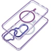 Oem Dėklas na Samsung A07 / A08 Frame Clear Hybrid Mag Cover zgodny su MagSafe violetinė