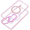 Oem Dėklas na Samsung A07 / A08 Frame Clear Hybrid Mag Cover zgodny su MagSafe pudrowy róż