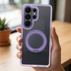 Oem Dėklas na Samsung A37 Frame Circle Stand zgodne su MagSafe violetinė