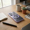 Oem Dėklas na Samsung A37 Frame Circle Stand zgodne su MagSafe violetinė