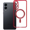 4Kom Oem ELECTRO MAG COVER dėklas suderinamas su MagSafe skirtas Samsung Galaxy S25 Edge red