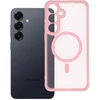 Oem FULL MATTE MAG COVER dėklas suderinamas su MagSafe skirtas Samsung Galaxy S25 Plus rožinės spalvos