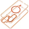 Oem Dėklas na Xiaomi Redmi 17 4G / 5G Frame Clear Hybrid Mag Cover zgodny su MagSafe oranžinė