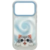 Dėklas NIMMY case BIG EYED LYING Sidabrinis SHADED CAT compatible with MagSafe for IPHONE 18 Pro Max/17 Pro Max pilkas
