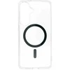 Dėklas, skirtas „Samsung S26 PLUS“ su lipniais klijais, spalvingas žiedinis žurnalo dangtelis, suderinamas su „MagSafe“, tamsiai žalias.