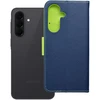 Oem Dėklas su klapką na Samsung A37 Fancy Book tamsiai mėlyna-kalkė