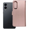 Oem MEZZO Book dėklas skirtas Samsung Galaxy S25 Edge teddy bear rožinio aukso spalvos