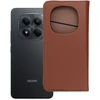 Oem Atverčiamas dėklas Xiaomi Redmi NOTE 15 5G Smart Pro Book odinis, rudos spalvos