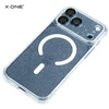 X-ONE Dropguard Pro compatible with MagSafe for iPhone 18 Pro / 17 Pro glitter baltas