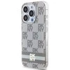 DKNY DKHMP13LHCPTSE Apple iPhone 13 Pro 13 6.1 inch beige kietas dėklas IML Checkered Mono Pattern & Printed
