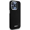 DKNY DKHMP14LSMCHLK Apple iPhone 14 Pro 6.1″ juodos spalvos kietas dėklas Liquid Silicone Small Metal Logo MagSafe