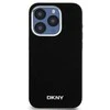 DKNY DKHMP14LSMCHLK Apple iPhone 14 Pro 6.1″ juodos spalvos kietas dėklas Liquid Silicone Small Metal Logo MagSafe