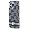 Apple iPhone 14 Pro Max DKNY dėklas IML Checkered Mono Pattern &amp; Printed Stripes MagSafe (DKHMP14XHCPTSK) juodos spalvos