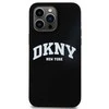 Apple iPhone 14 Pro Max DKNY dėklas Liquid Silicone Baltas Printed Logo MagSafe (DKHMP14XSNYACH) juodos spalvos
