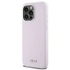 DKNY DKHMP14XSMCHLP Apple iPhone 14 Pro Max 6.7″ rožinės spalvos kietas dėklas Liquid Silicone Small Metal Logo MagSafe