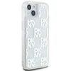 DKNY DKHCP15SLCPEPT Apple iPhone 15 14 13 6.1″ baltos spalvos kietas dėklas Liquid Glitter Multilogo