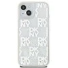DKNY DKHCP15SLCPEPT Apple iPhone 15 14 13 6.1″ baltos spalvos kietas dėklas Liquid Glitter Multilogo