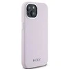 DKNY DKHMP15SSMCHLP Apple iPhone 15 14 13 6.1″ rožinės spalvos kietas dėklas Liquid Silicone Small Metal Logo MagSafe