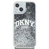 DKNY DKHCP15MLBNAEK Apple iPhone 15 Plus 14 Plus 6.7″ juodos spalvos kietas dėklas Liquid Glitter Big Logo