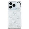 Apple iPhone 15 Pro DKNY dėklas Liquid Glitter Multilogo (DKHCP15LLCPEPT) baltos spalvos