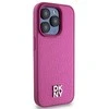 DKNY DKHMP15LPSHRPSP Apple iPhone 15 Pro 6.1 inch rožinės spalvos kietas dėklas Leather Monogram Pattern Metal Logo MagSaf