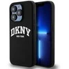 Apple iPhone 15 Pro DKNY dėklas Liquid Silicone Baltas Printed Logo MagSafe (DKHMP15LSNYACH) juodos spalvos