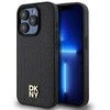 Apple iPhone 15 Pro DKNY odinis dėklas Pattern Monogram Metal Logo MagSafe (DKHMP15LPSHRPSK) juodos spalvos