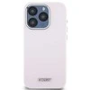 Apple iPhone 15 Pro DKNY dėklas Liquid Silicone Small Metal Logo MagSafe (DKHMP15LSMCHLP) rožinės spalvos