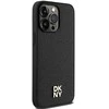 Apple iPhone 15 Pro Max DKNY odinis dėklas Monogram Pattern Metal Logo MagSafe (DKHMP15XPSHRPSK) juodos spalvos