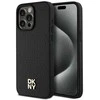 Apple iPhone 15 Pro Max DKNY odinis dėklas Monogram Pattern Metal Logo MagSafe (DKHMP15XPSHRPSK) juodos spalvos