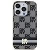DKNY DKHMP15XHCPTSK Apple iPhone 15 Pro Max 6.7 inch juodos spalvos kietas dėklas IML Checkered Mono Pattern & Printed S