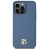 Apple iPhone 15 Pro Max DKNY odinis dėklas Monogram Pattern Metal Logo MagSafe (DKHMP15XPSHRPSB) mėlynos spalvos