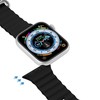 Dux Ducis apyrankė Apple Watch 9 / 8 / 7 / 6 / 5 / 4 / 3 / 2 / SE (41 / 40 / 38mm) silikoninė juodos spalvos (OceanWave Version)