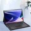 4Kom DUX DUCIS DK sulankstomas dėklas su belaide klaviatūra ir foniniu apšvietimu, skirtas SAMSUNG Tab S10 Ultra/S9 Ultra/S8 Ultra juodos spalvos