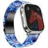 FORCELL F-DESIGN FA04 marble textured resin apyrankė skirta Apple Watch 42 / 44 / 45 / 49 mm mėlynos spalvos