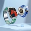 FORCELL F-DESIGN FA04 marble textured resin apyrankė skirta Apple Watch 42 / 44 / 45 / 49 mm mėlynos spalvos