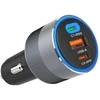 Car charger Forcell F-Energy Alu 2 x USB C + USB A QC4.0 PD SFC2.0 3A 85W pilka