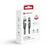 Laidas 4in1 USB C / USB A į USB C / Lightning Forcell F-Energy QC PD 3A 60W 1 m C241 chromuotas