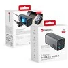Desktop charger Forcell F-Energy GaN III 2 x USB C + 2 x USB A QC4.0 PD 5A 100W VT-49 pilka