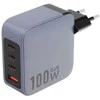 Telefono įkroviklis Forcell F-Energy GaN 3 x USB C + USB A QC4.0 PD 5A 100W VT-46 pilka
