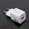 Telefono įkroviklis Forcell F-Energy Mini GaN III USB C + USB A QC4.0 PD 30W VT-35 baltas 0INT