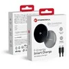 Belaidis įkroviklis Forcell F-Energy Smart Charge USB C Qi2 15W, suderinamas su MagSafe, su nuimamu laidu, 1,5 m ilgio, sidabrinis