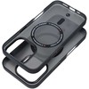 Dėklas FORCELL F-PROTECT lygiai su Dual Layer 4D technologija, suderinamas su kariniu kritimo testu skirtas Samsung Galaxy S25 PLUS dūminis juodos spalvos