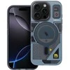 Dėklas Case for iPhone 16 PLUS Forcell F-Protect Levels Dual Layer 4D technology compatible with Magsafe Military Drop-Test cyber pilkas