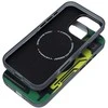 „iPhone 16 PRO MAX“ dėklas su „Forcell F-Protect Levels“ dvigubo sluoksnio 4D technologija, suderinamas su „Magsafe Military Drop-Test cyber žalias“.